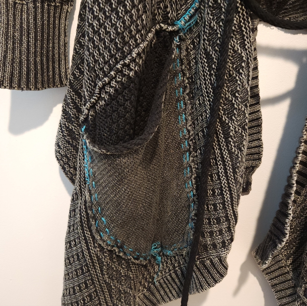 Free People Black and Gray Cardigan - Picture 3 of 6